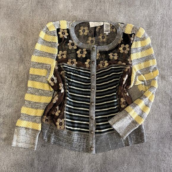 other Sweaters - Vintage Patchwork Layered Eclectic Cardigan Top